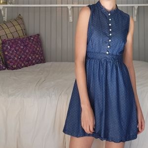 Dotted Denim Dress